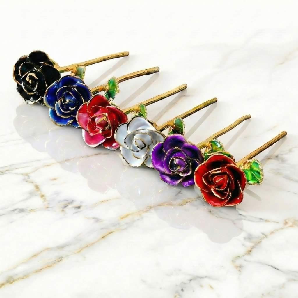 24K Gold Trimmed Eternal Bloom